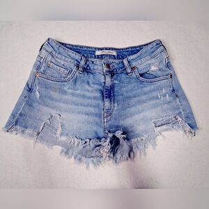 Mavi Frayed Light Blue Jean Shorts